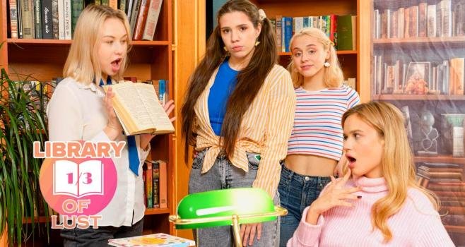 ClubSweethearts – Novella Night, Sara Bork, Molly Cute, Nice Viki – Library Of Lust Part 1