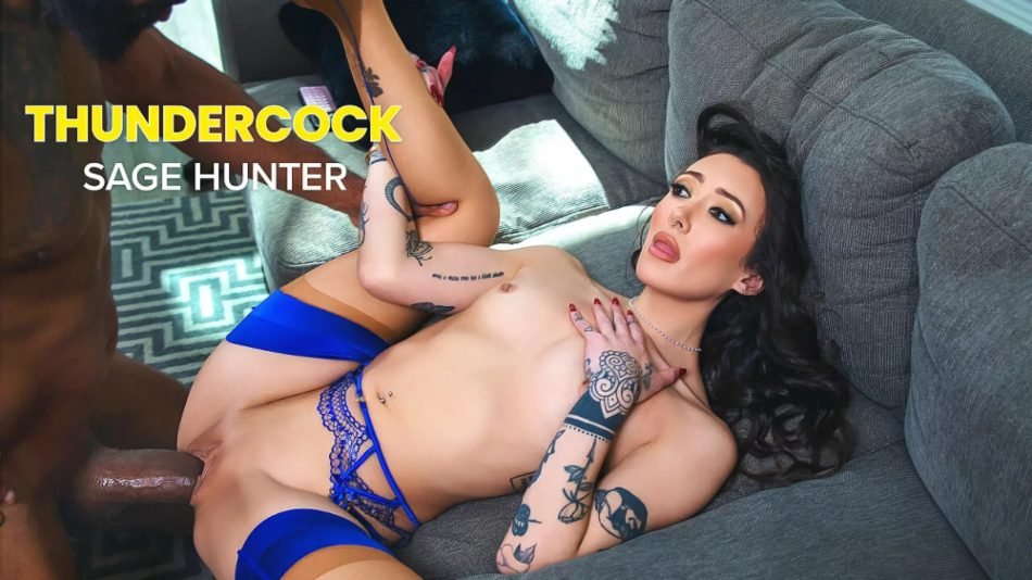Thundercock – Sexy Sage Hunter has to take a big black Thundercock like a champ, from her man’s bully to get him to leave his extended stay